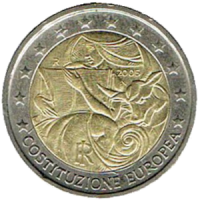 2 euro commémorative Italie 2005 - Signature de la Constitution européenne