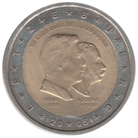 2 euro commémorative Luxembourg 2005 - Grand Duc Adolphe et Henri