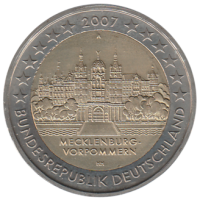 2 euro commémorative Allemagne 2007 - Château de Schwerin - atelier A