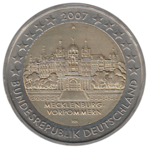 2 euro commémorative Allemagne 2007 - Château de Schwerin - atelier A