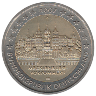 2 euro commémorative Allemagne 2007 - Château de Schwerin - atelier A