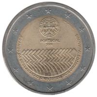 2 euro commémorative Portugal 2008 - Déclaration Universelle des Droits de l'Homme