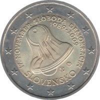 2 euro commémorative Slovaquie 2009 - Révolution de velours
