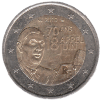2 euro commémorative France 2010 - Appel du 18 juin 1940