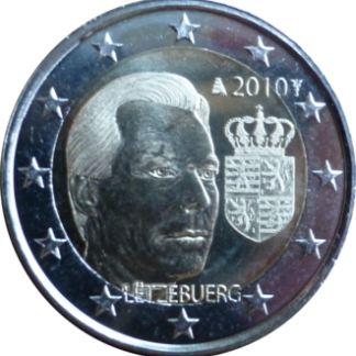 2 euro commémorative Luxembourg 2010 - les armoiries du Grand-Duc