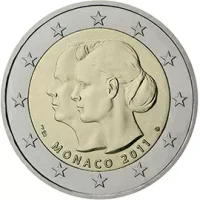 2 euro commémorative Monaco 2011 - Mariage Princier