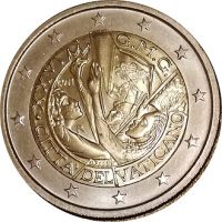 2 euro commémorative Vatican 2011 - Journées mondiales de la jeunesse à Madrid (coincard)
