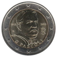 2 euro commémorative Italie 2012 - Giovanni Pascoli