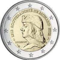 2 euro commémorative Monaco 2012 - Lucien Ier