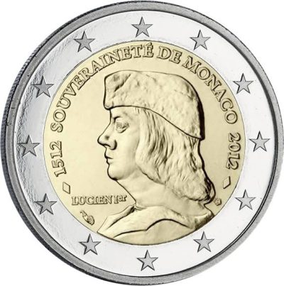 2 euro commémorative Monaco 2012 - Lucien Ier