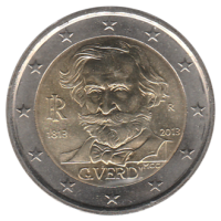 2 euro commémorative Italie 2013 - Giuseppe Verdi