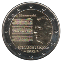 2 euro commémorative Luxembourg 2013 - Hymne National