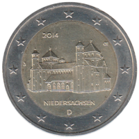 2 euro commémorative Allemagne 2014 - Saint-Michel d'Hildesheim (Région de Basse Saxe) - atelier A