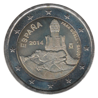 2 euro commémorative Espagne 2014 - L'oeuvre de Gaudi
