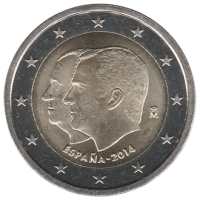 2 euro commémorative Espagne 2014 - Felipe VI et Juan Carlos