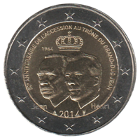 2 euro commémorative Luxembourg 2014 - Grand-Duc Jean