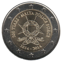 2 euro commémorative Malte 2014 - Création de la police