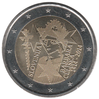 2 euro commémorative Slovénie 2014 - Barbe de Cilley