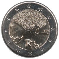 2 euro commémorative France 2015 - Paix en Europe