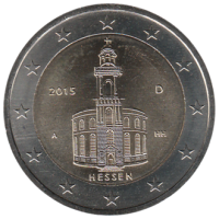 2 euro commémorative Allemagne 2015 - l'église Saint Paul de Francfort (Hessen) - atelier A