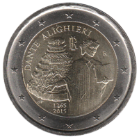 2 euro commémorative Italie 2015 - Dante Alighieri