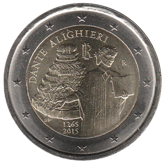 2 euro commémorative Italie 2015 - Dante Alighieri