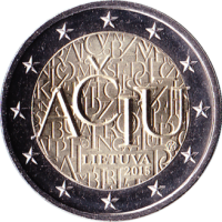 2 euro commémorative Lituanie 2015 - Langue Lituanienne