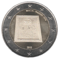 2 euro commémorative Malte 2015 - République (BE)
