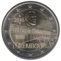 2 euro commémorative Luxembourg 2016 - pont de la Grande Duchesse Charlotte