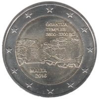 2 euro commémorative Malte 2016 - Temples de Ggantija