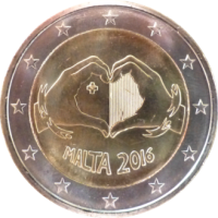 2 euro commémorative Malte 2016 - Solidarité avec les enfants, l'Amour