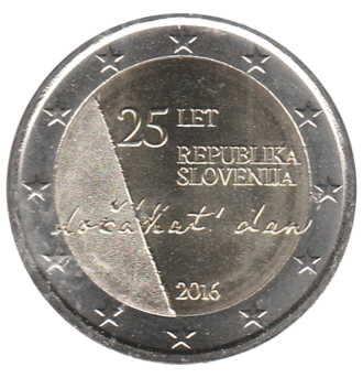 2 euro commémorative Slovénie 2016 - Anniversaire de l'indépendance