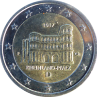 2 euro commémorative Allemagne 2017 - la porta Nigra (Rhénanie Palatinat) - atelier A