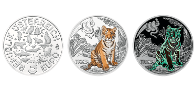 3 euro Autriche 2017 – Tiger