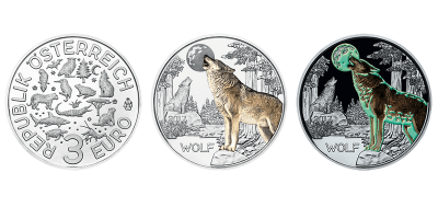3 euro Autriche 2017 – Wolf