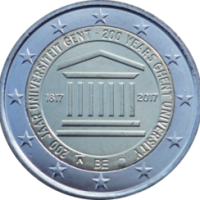 2 euro commémorative Belgique 2017 - Université de Gand (coincard FL)