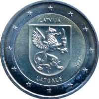 2 euro commémorative Lettonie 2017 - Latgale