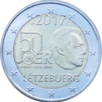 2 euro commémorative Luxembourg 2017 - L'armée Luxembourgeoise