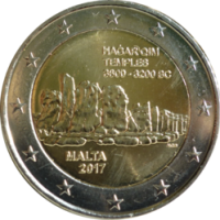 2 euro commémorative Malte 2017 - Temples Hagar Qim