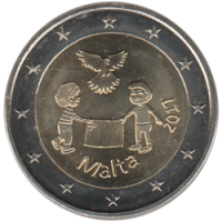 2 euro commémorative Malte 2017 - Solidarité par la paix