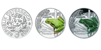 3 euro Autriche 2018 – Frosch