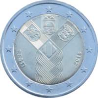 2 euro commémorative Estonie 2018 - Centenaire des états baltes