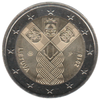 2 euro commémorative Lituanie 2018 - Centenaire des états baltes