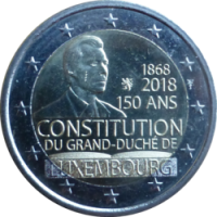 2 euro commémorative Luxembourg 2018 - Constitution du Luxembourg