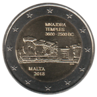 2 euro commémorative Malte 2018 - Temples de Mnajdra