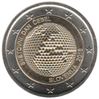 2 euro commémorative Slovénie 2018 - Journée mondiale des abeilles