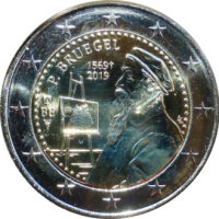 2 euro commémorative Belgique 2019 - Pieter Bruegel (coincard FR)