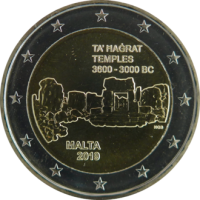 2 euro commémorative Malte 2019 - Temples de Ta Hagrat