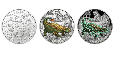 3 euro Autriche 2020 – Ankylosaurus