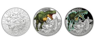 3 euro Autriche 2020 – Tyrannosaurus rex